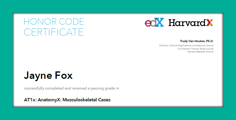 Harvard Medical School CPD course – AnatomyX: Musculoskeletal Cases